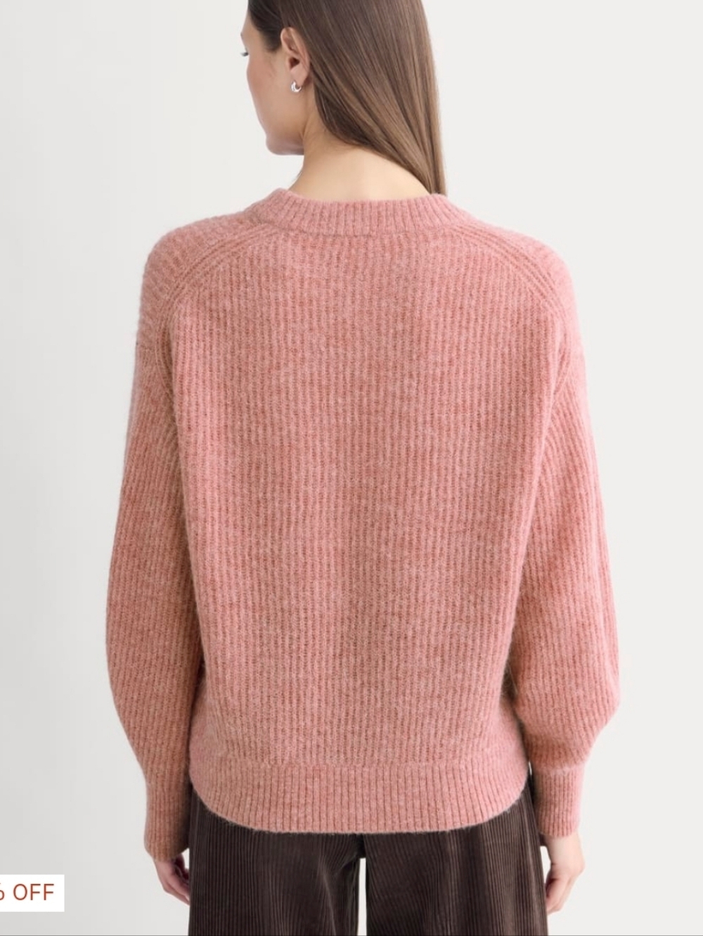 NWOT Everlane Cocoon Crew Alpaca Sweater - Dusty Rose Sz XS - Picture 5 of 13